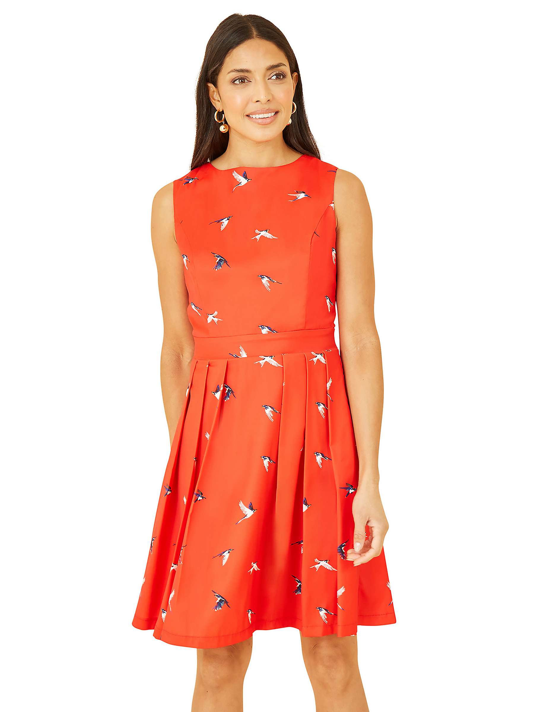 Buy Yumi Red Swallow Skater Dress, Red Online at johnlewis.com