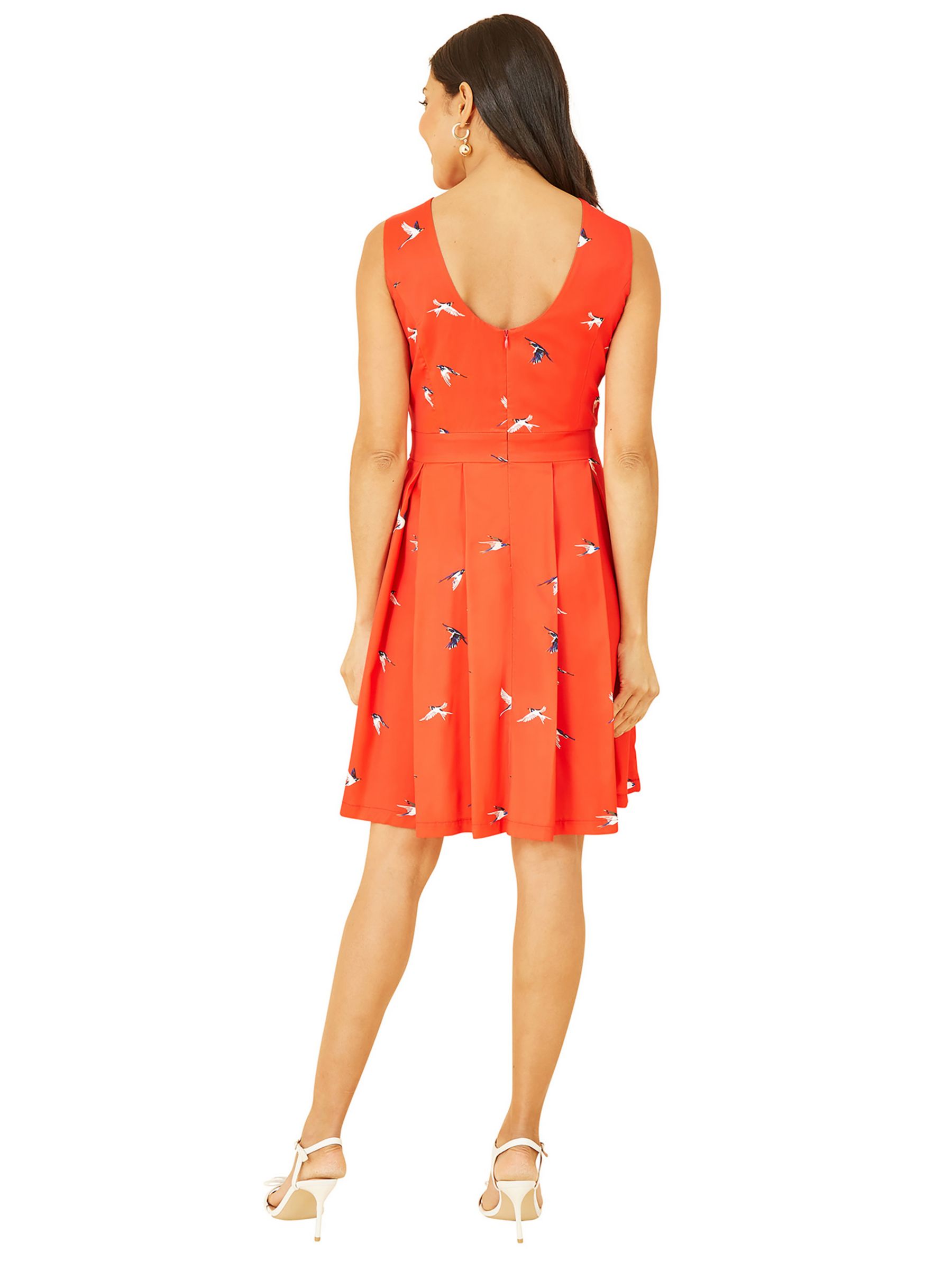 Yumi Red Swallow Skater Dress, Red, 8