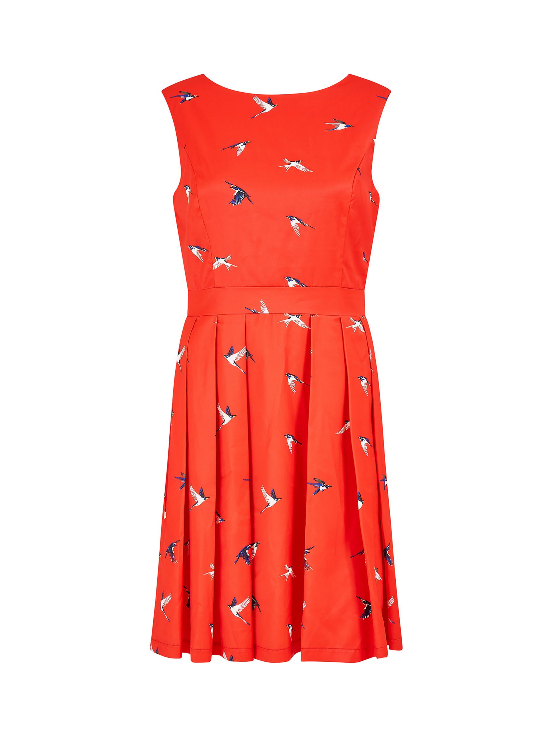 Yumi Red Swallow Skater Dress, Red, 8
