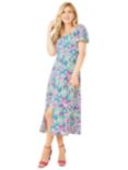 Mela London Retrol Floral Print Midi Dress, Pink