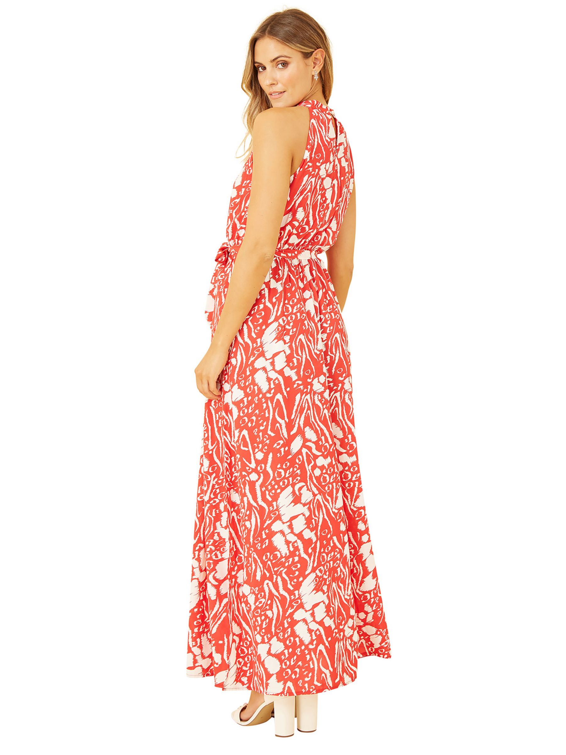 Buy Mela London Animal Print Maxi Dress, Red Online at johnlewis.com