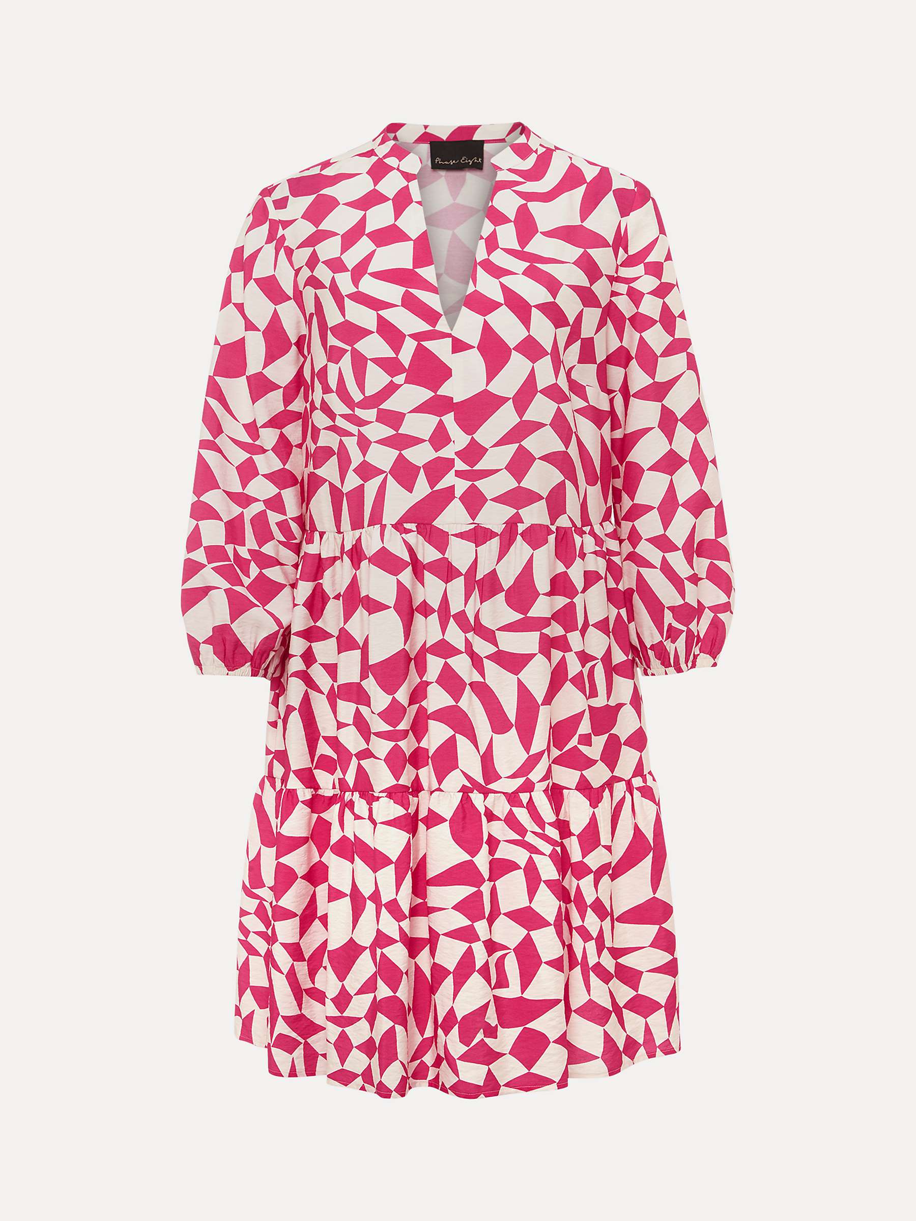 Buy Phase Eight Kesia Geometric Print Swing Dress, Pink Online at johnlewis.com