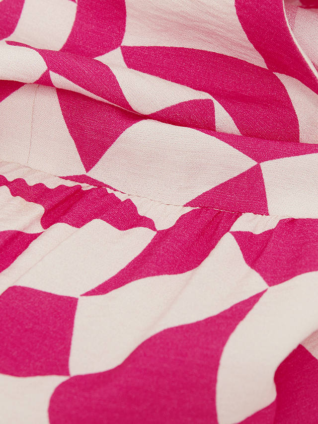 Phase Eight Kesia Geometric Print Swing Dress, Pink