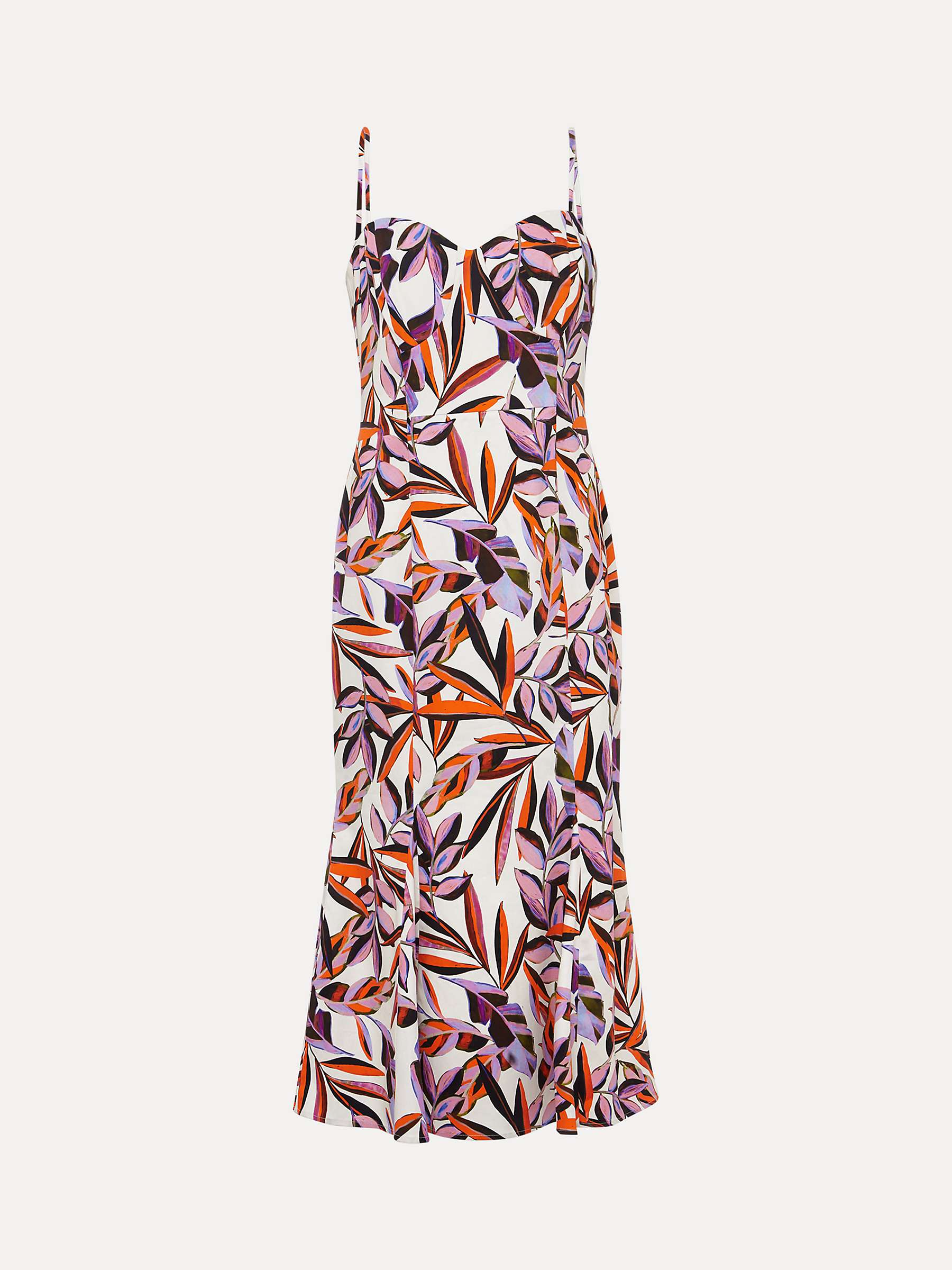 Buy Phase Eight Sammie Flared Midi Dress, Ivory/Multi Online at johnlewis.com