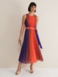 Phase Eight Simara Ombre Dress, Vermillion/Multi