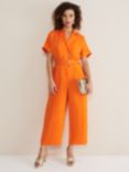 Phase Eight Pria Linen Blend Jumpsuit, Orange