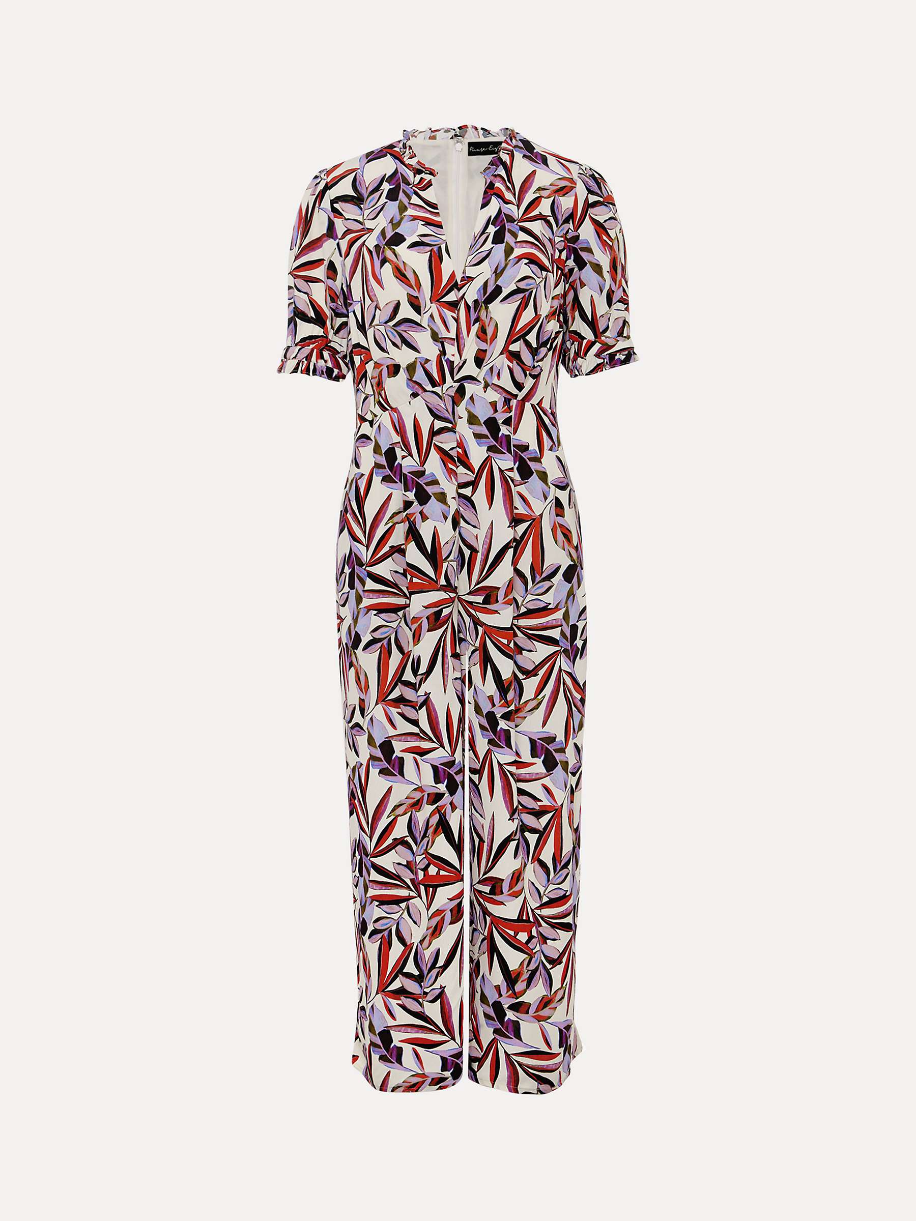 Buy Phase Eight Astrid Cropped Wide Leg Jumpsuit, Ivory/Multi Online at johnlewis.com