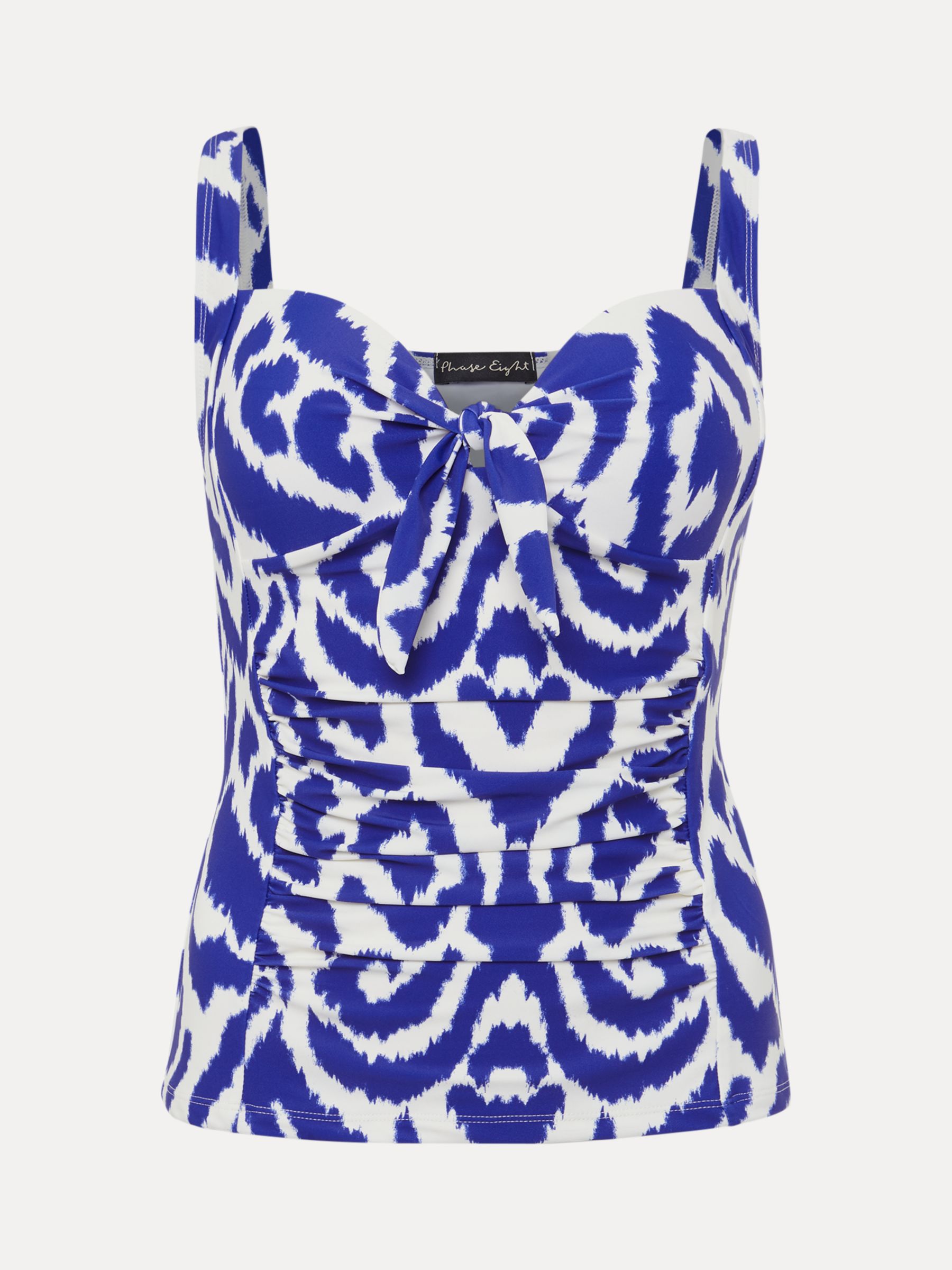 Buy Phase Eight Ikat Print Tankini Top, Blue/Ivory Online at johnlewis.com