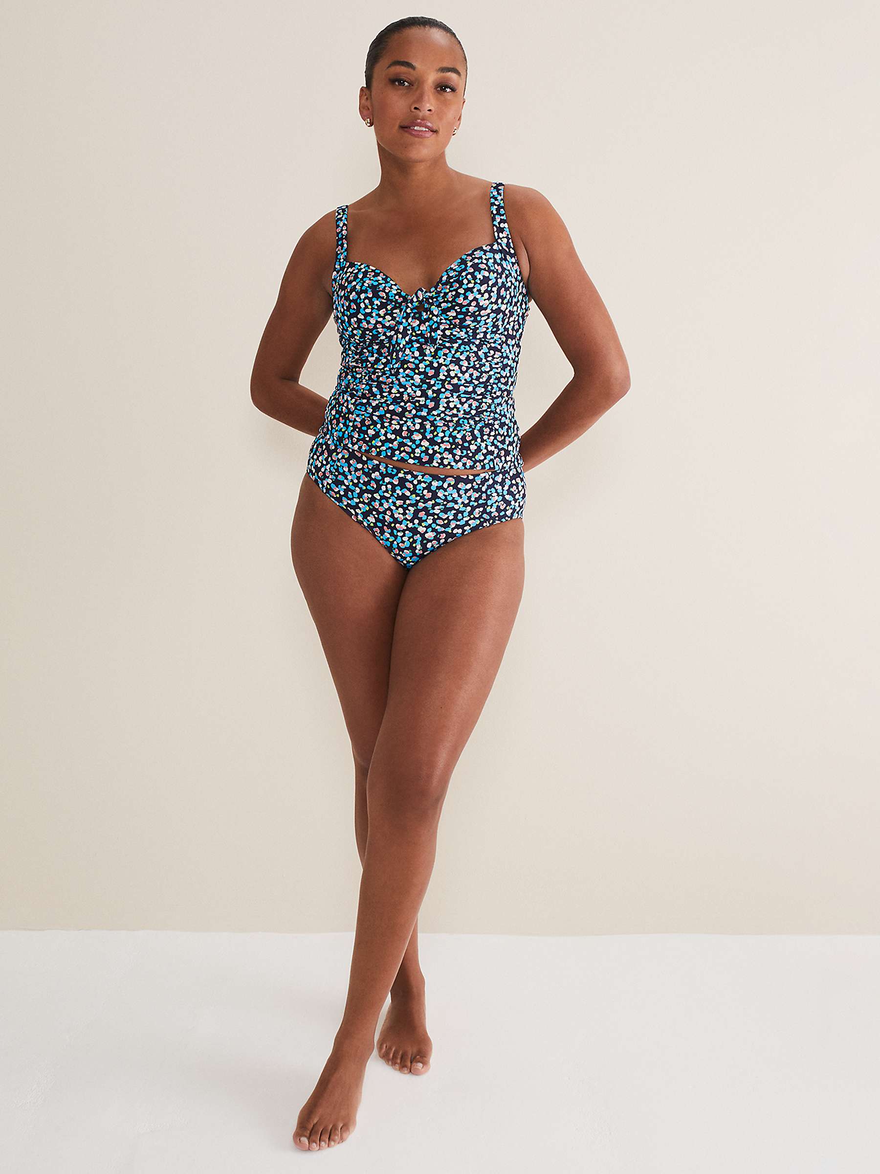 Buy Phase Eight Spotty Tankini Top, Blue/Multi Online at johnlewis.com