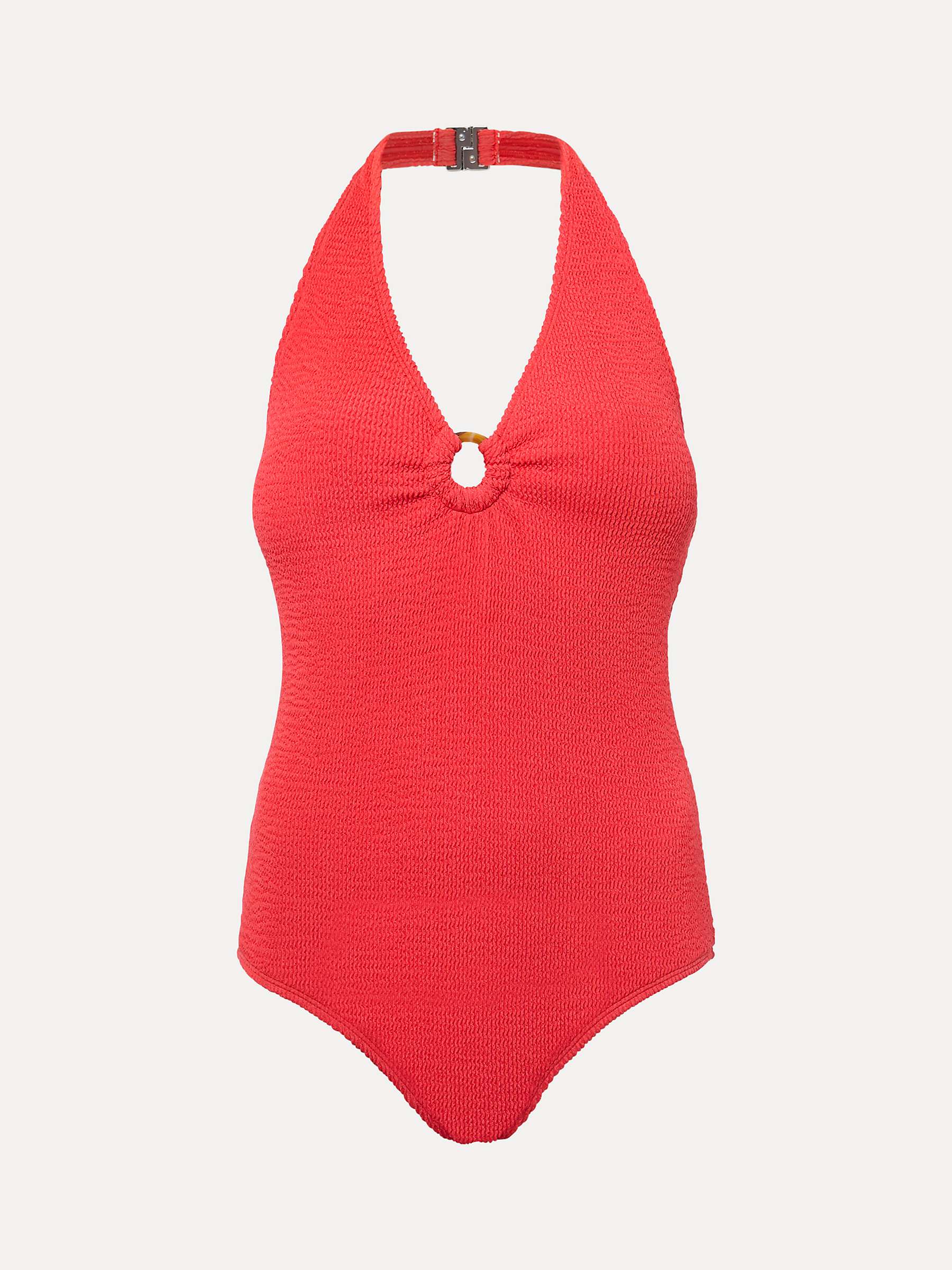 Buy Phase Eight Textured Halterneck Swimsuit, Coral Online at johnlewis.com