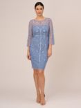 Adrianna Papell Beaded Sheath Dress, French Blue