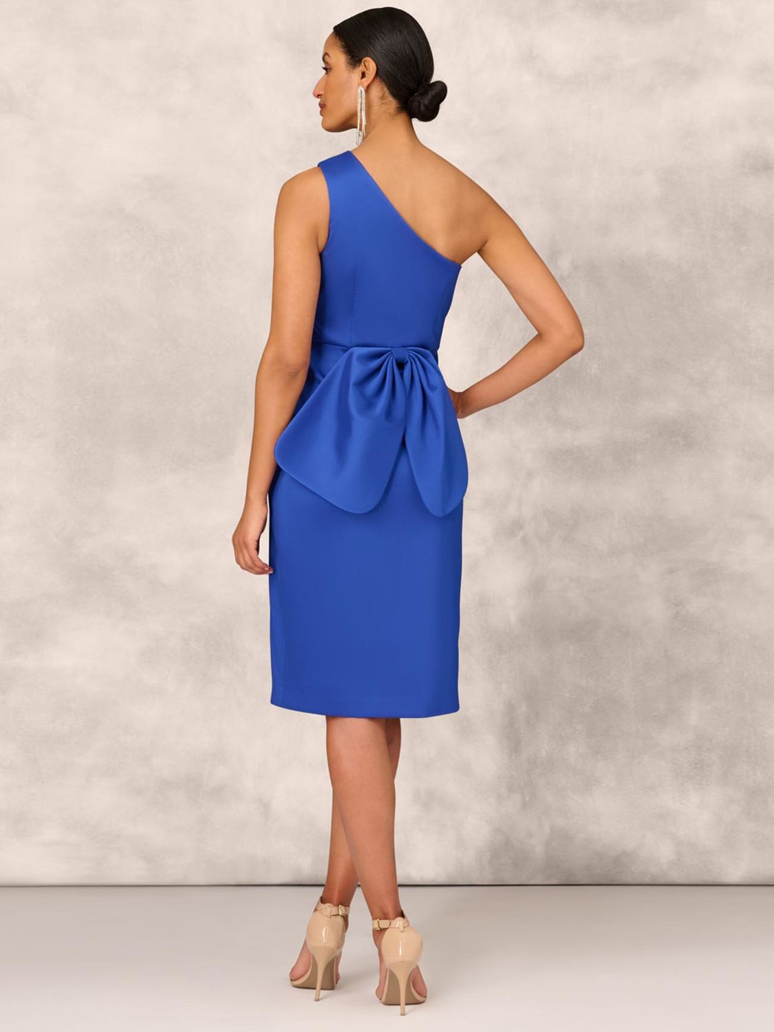 Aidan Mattox by Adrianna Papell One Shoulder Cocktail Dress Royal