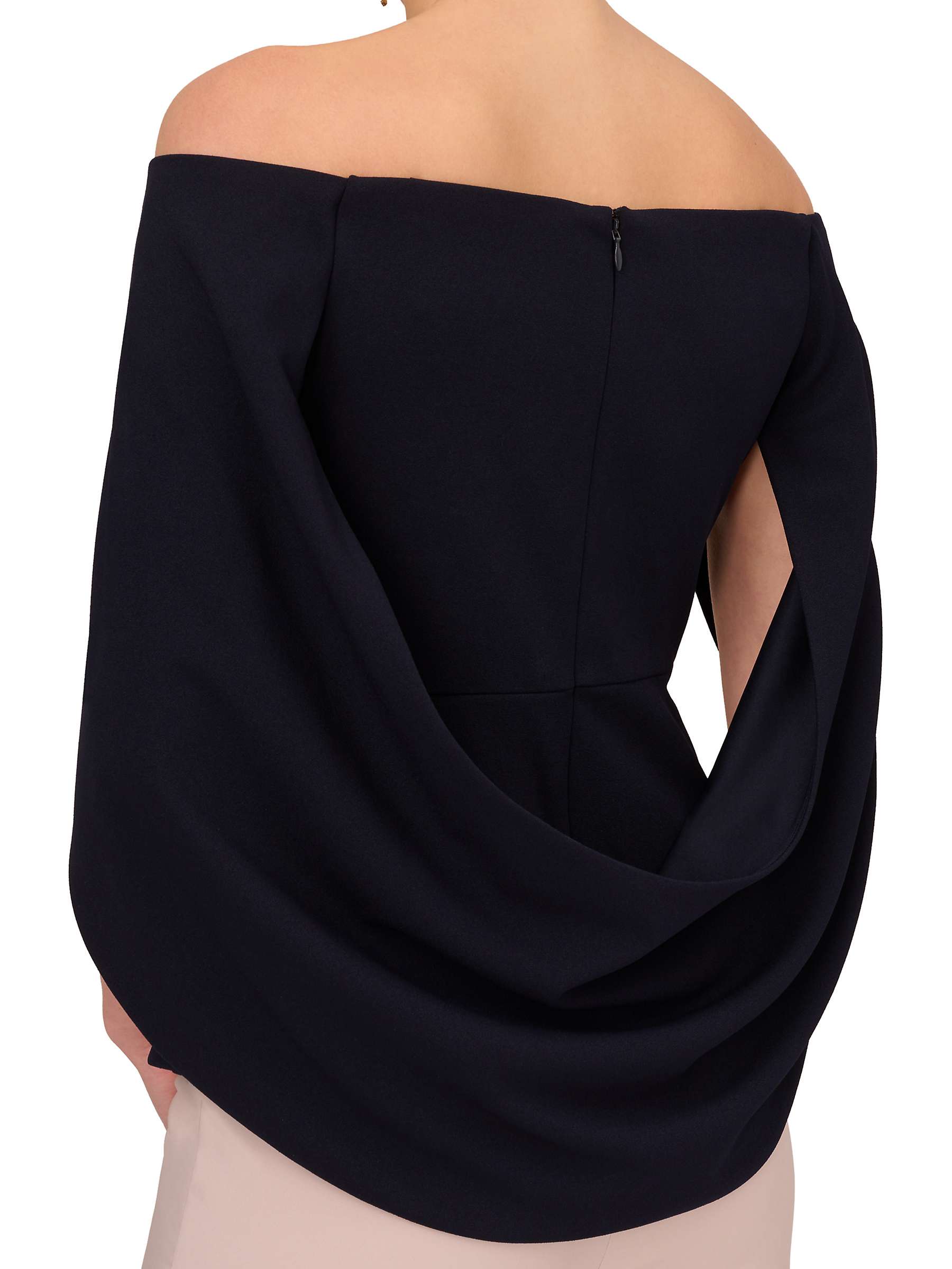 Buy Adrianna Papell Off Shoulder Drape Top, Midnight Online at johnlewis.com