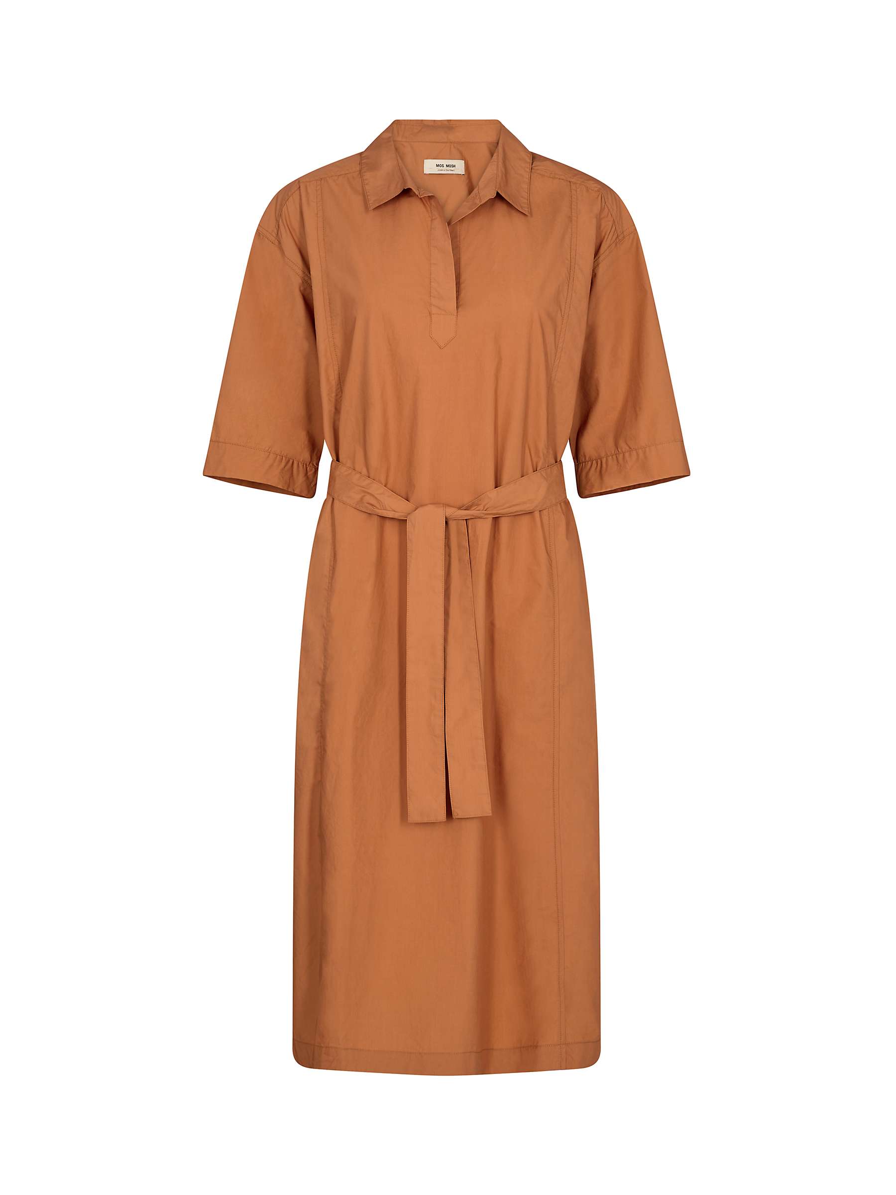 Buy MOS MOSH Meli Cotton Short Sleeve Dress, Brown Online at johnlewis.com
