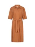 MOS MOSH Meli Cotton Short Sleeve Dress, Brown, Brown