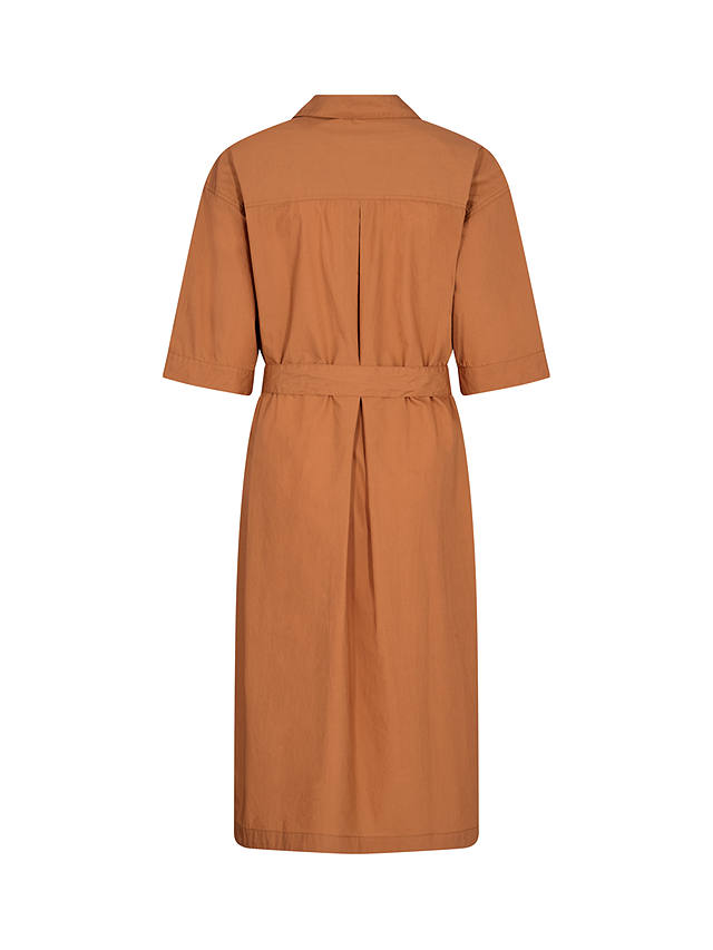 MOS MOSH Meli Cotton Short Sleeve Dress, Brown