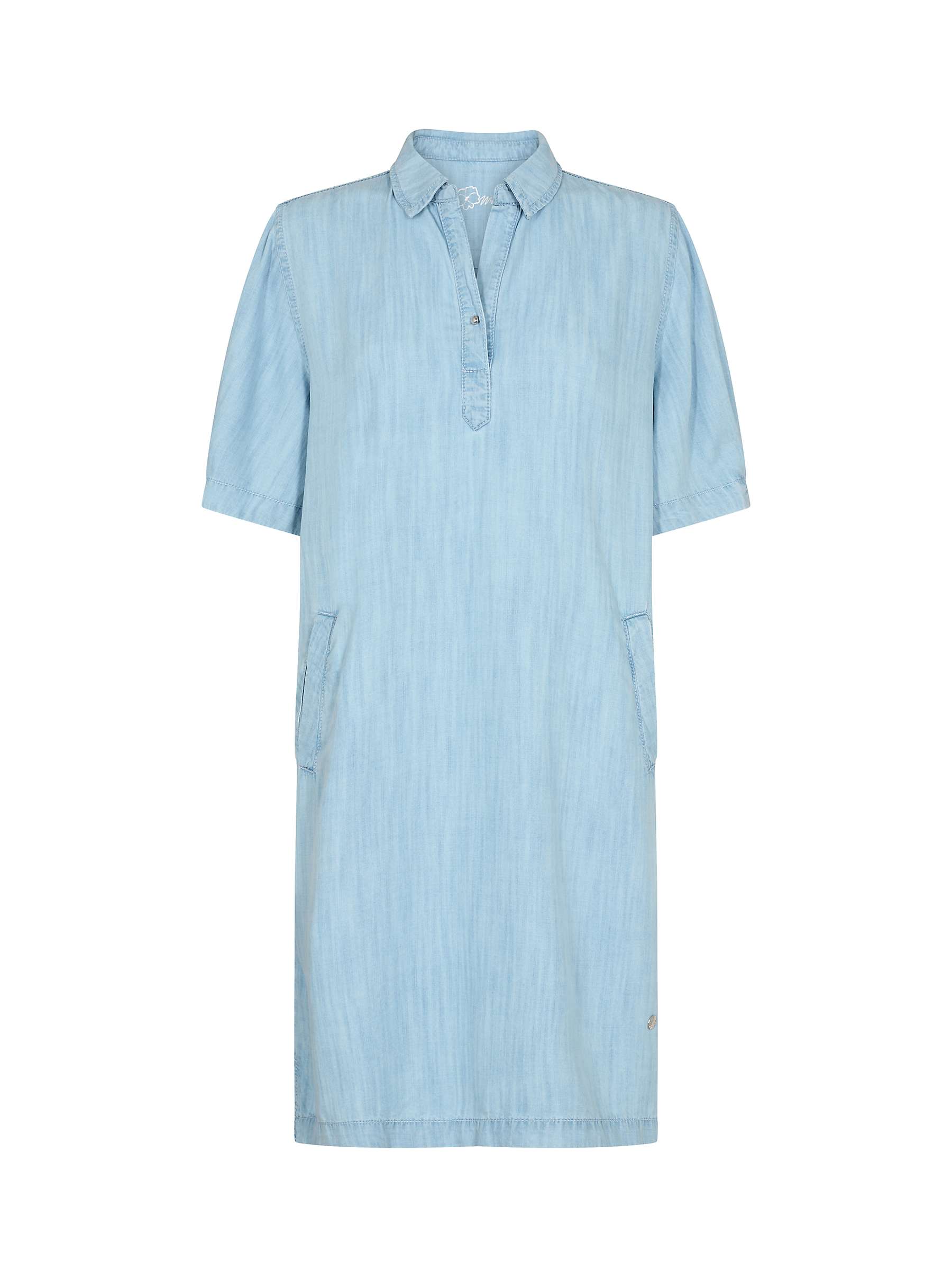 Buy MOS MOSH Beattie Bleach V-Neck Dress, Light Blue Online at johnlewis.com