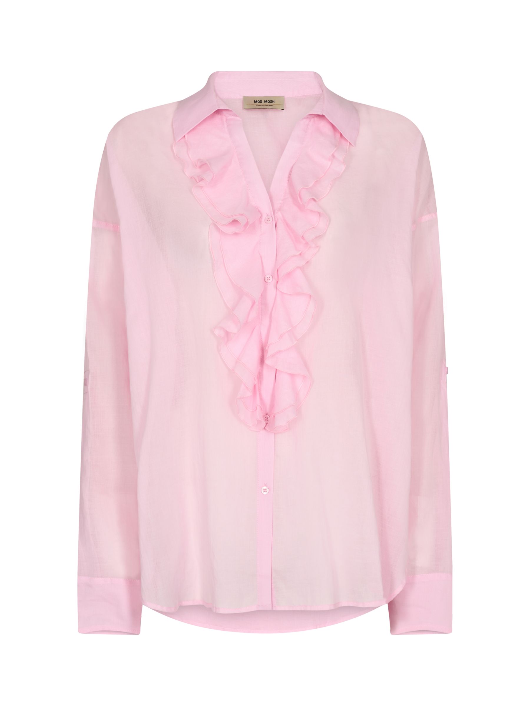 MOS MOSH Jelena Cotton Voile Shirt, Pink