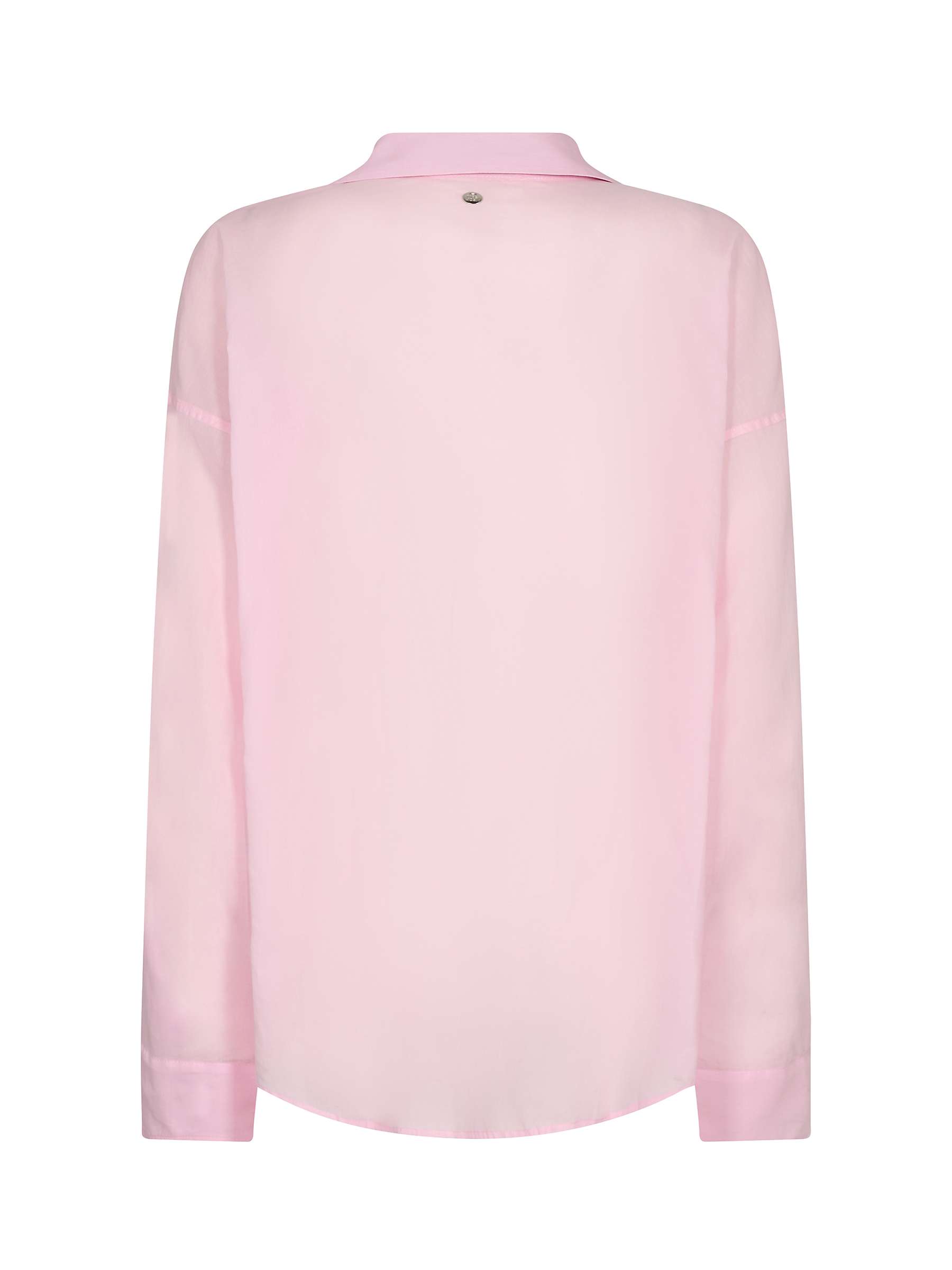 MOS MOSH Jelena Cotton Voile Shirt, Pink at John Lewis & Partners