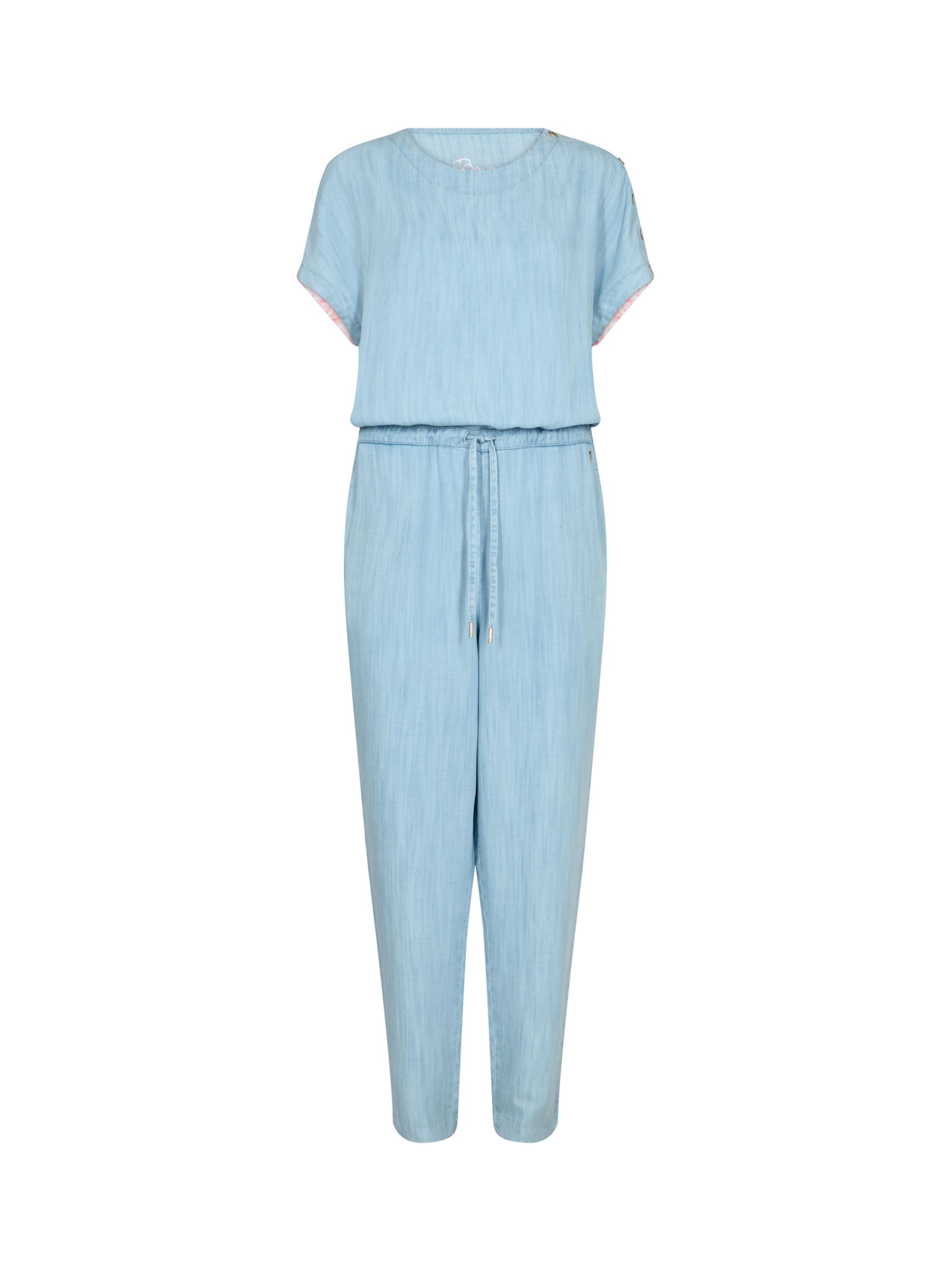 MOS MOSH Emerald Bleach Short Sleeve Jumpsuit, Light Blue