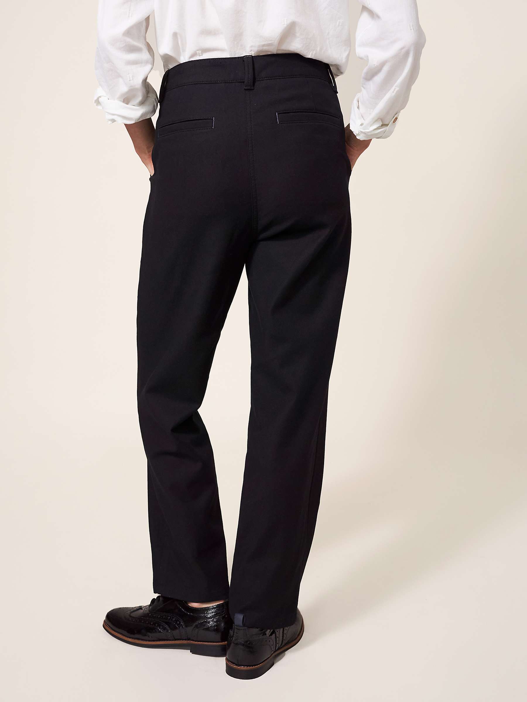 Buy White Stuff Savannah Stretch Trousers, Pure Black Online at johnlewis.com