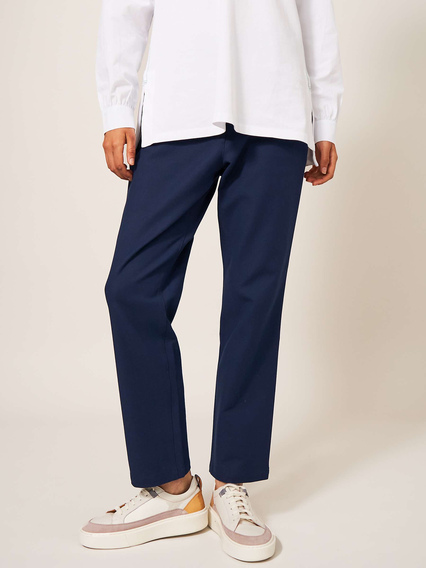 Buy White Stuff Savannah Stretch Trousers, Dark Navy Online at johnlewis.com