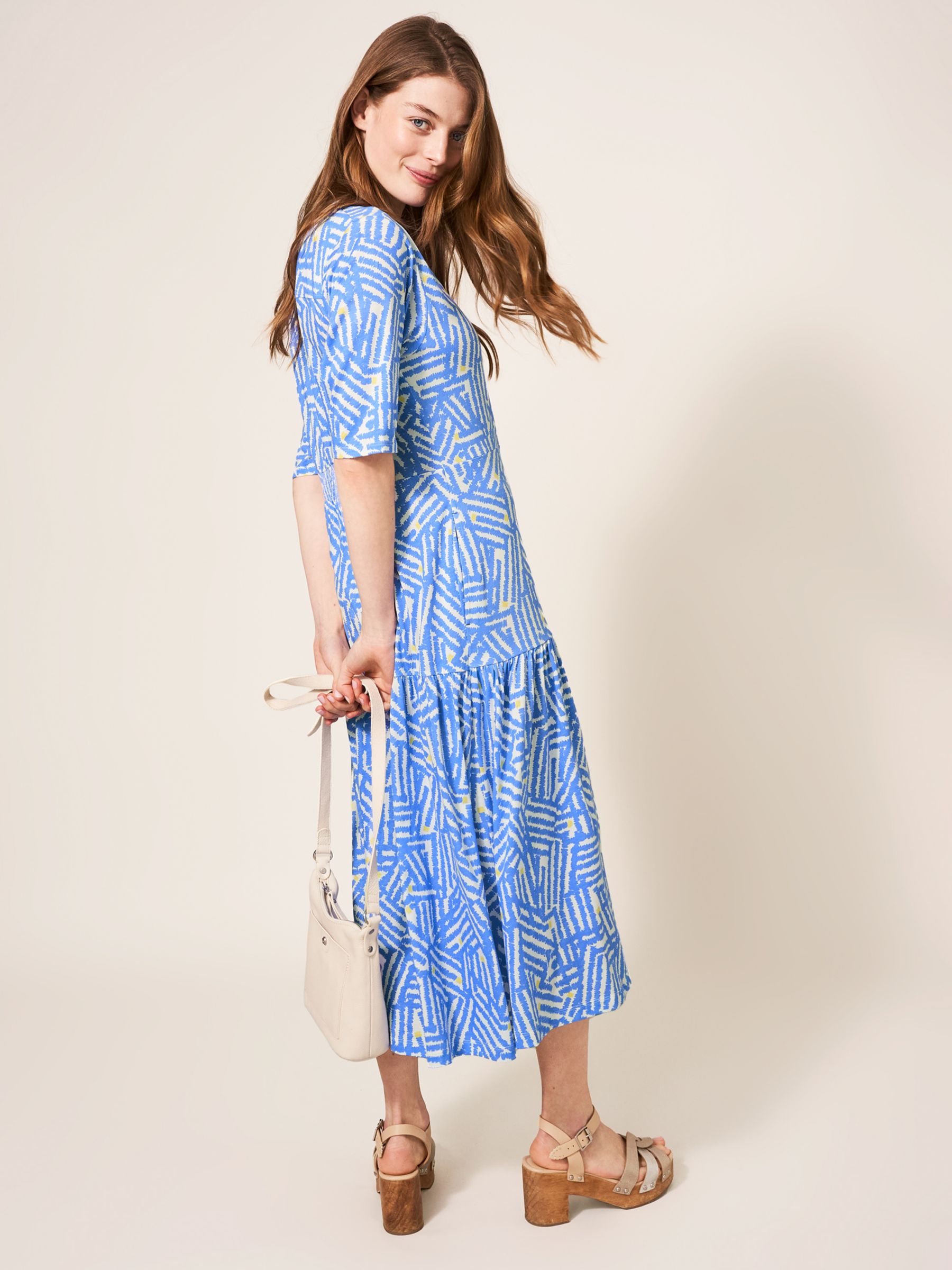 White Stuff Sabina Jersey Dress, Blue at John Lewis & Partners