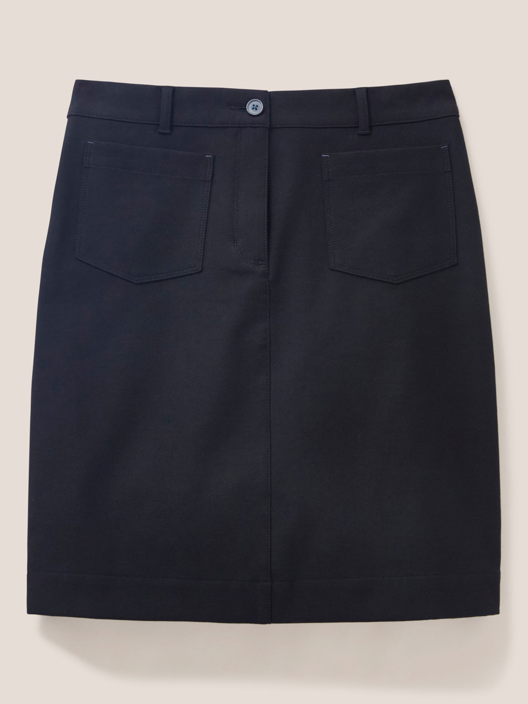 Buy White Stuff Melody Stretch Skirt, Pure Black Online at johnlewis.com