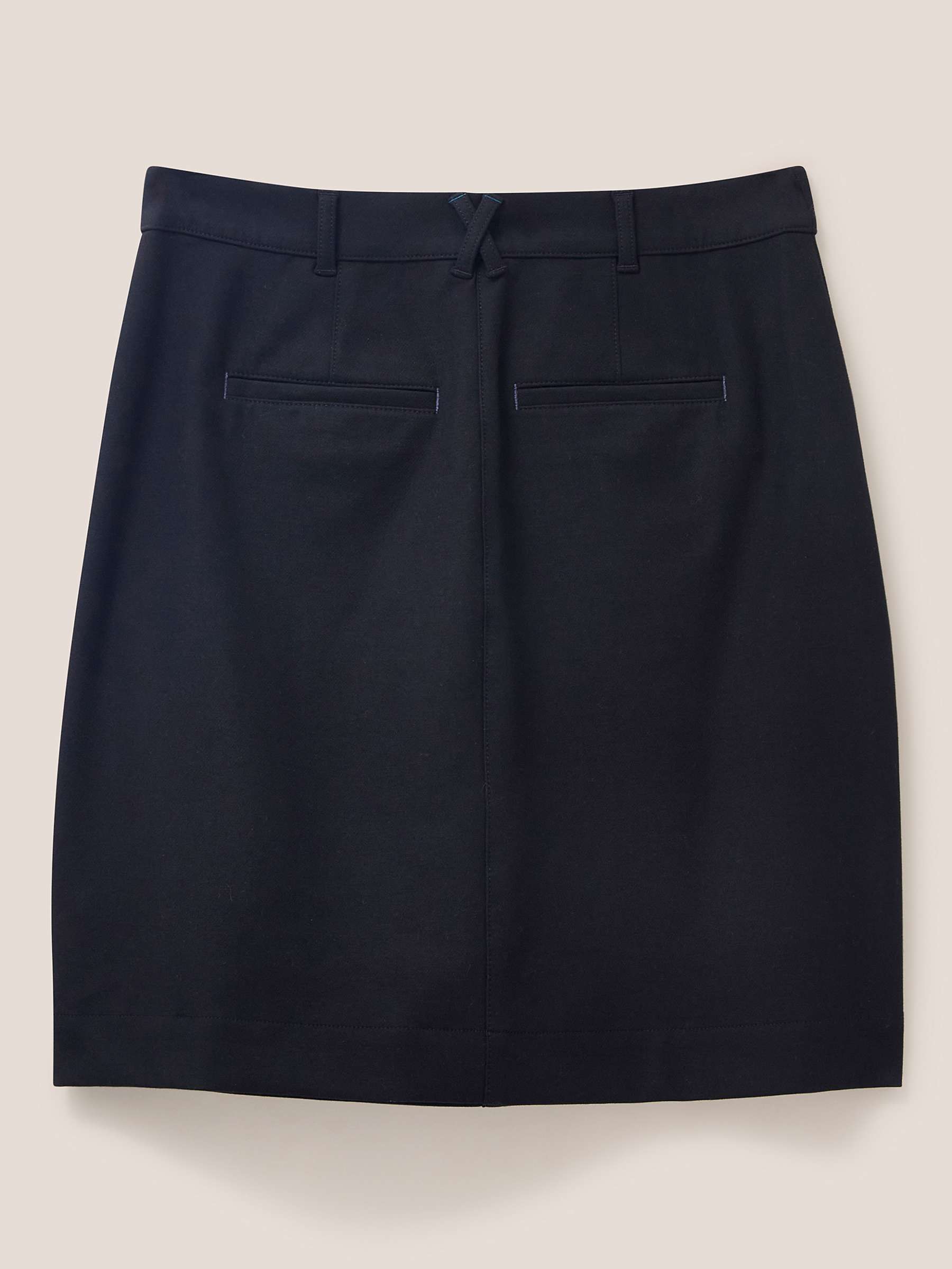 Buy White Stuff Melody Stretch Skirt, Pure Black Online at johnlewis.com