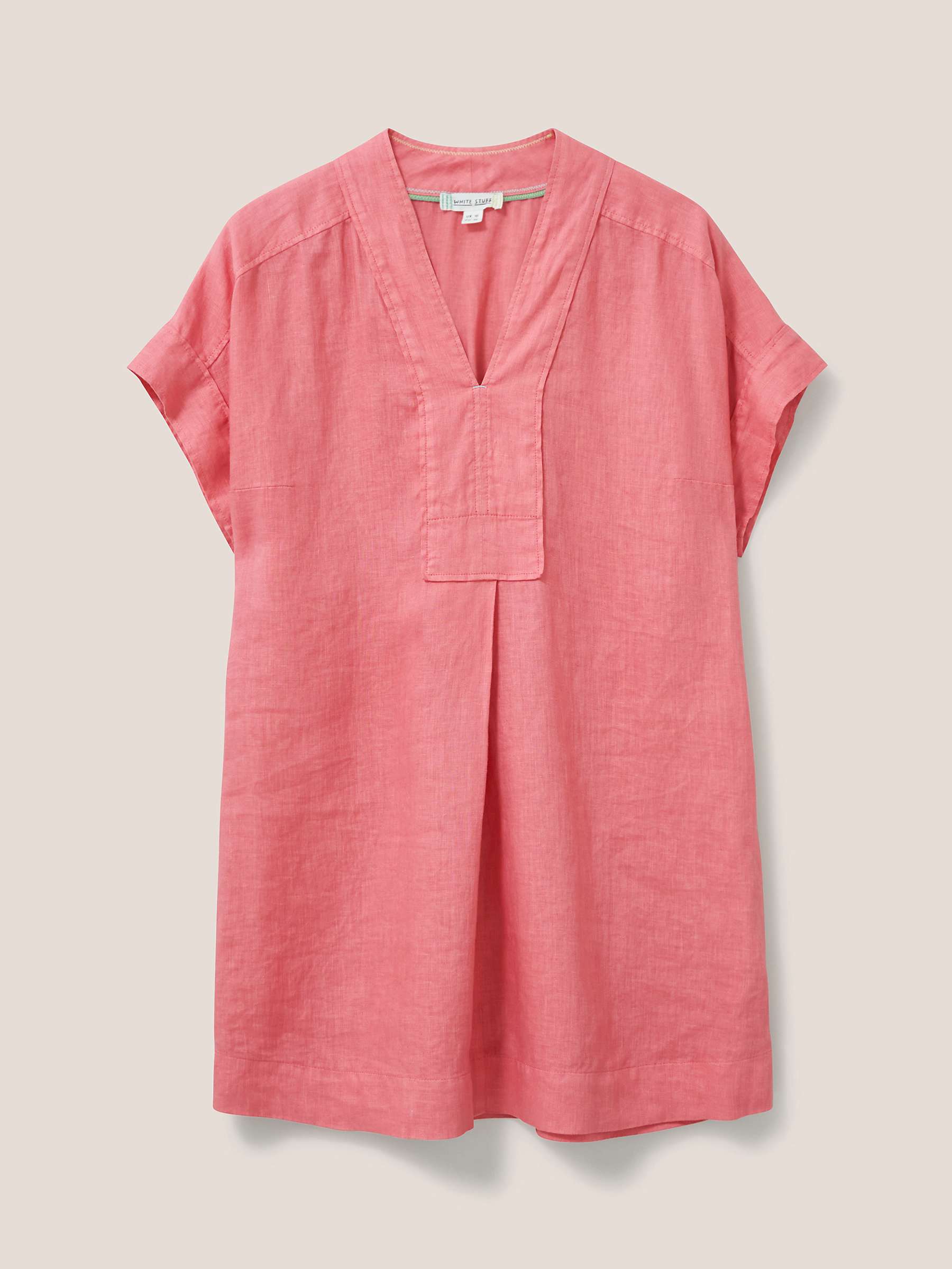 Buy White Stuff Marianne Linen Tunic, Mid Red Online at johnlewis.com