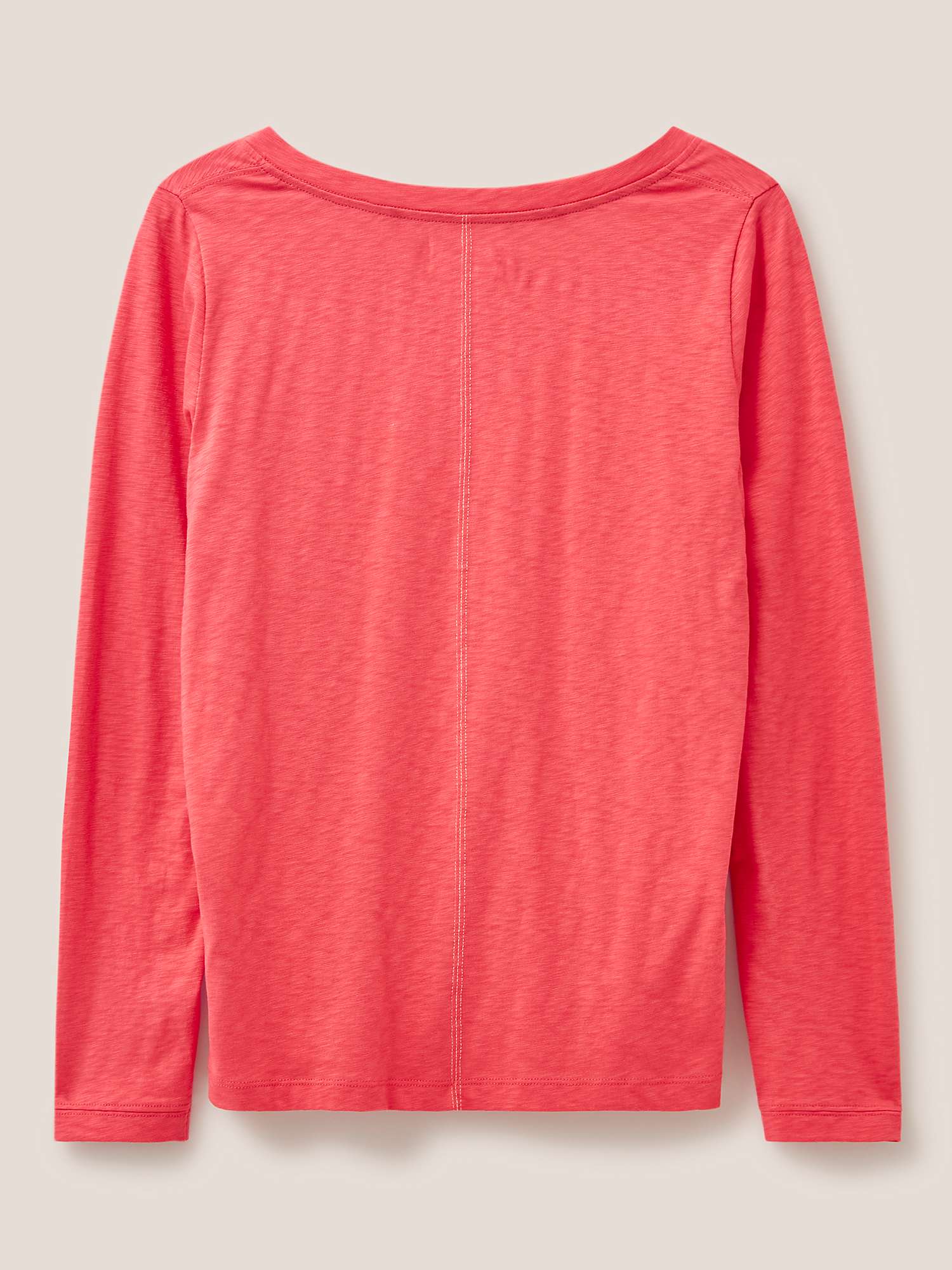 White Stuff Nelly Long Sleeve Printed Cotton Top, Pink at John Lewis ...