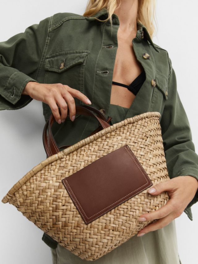 Mango cheap rattan bag