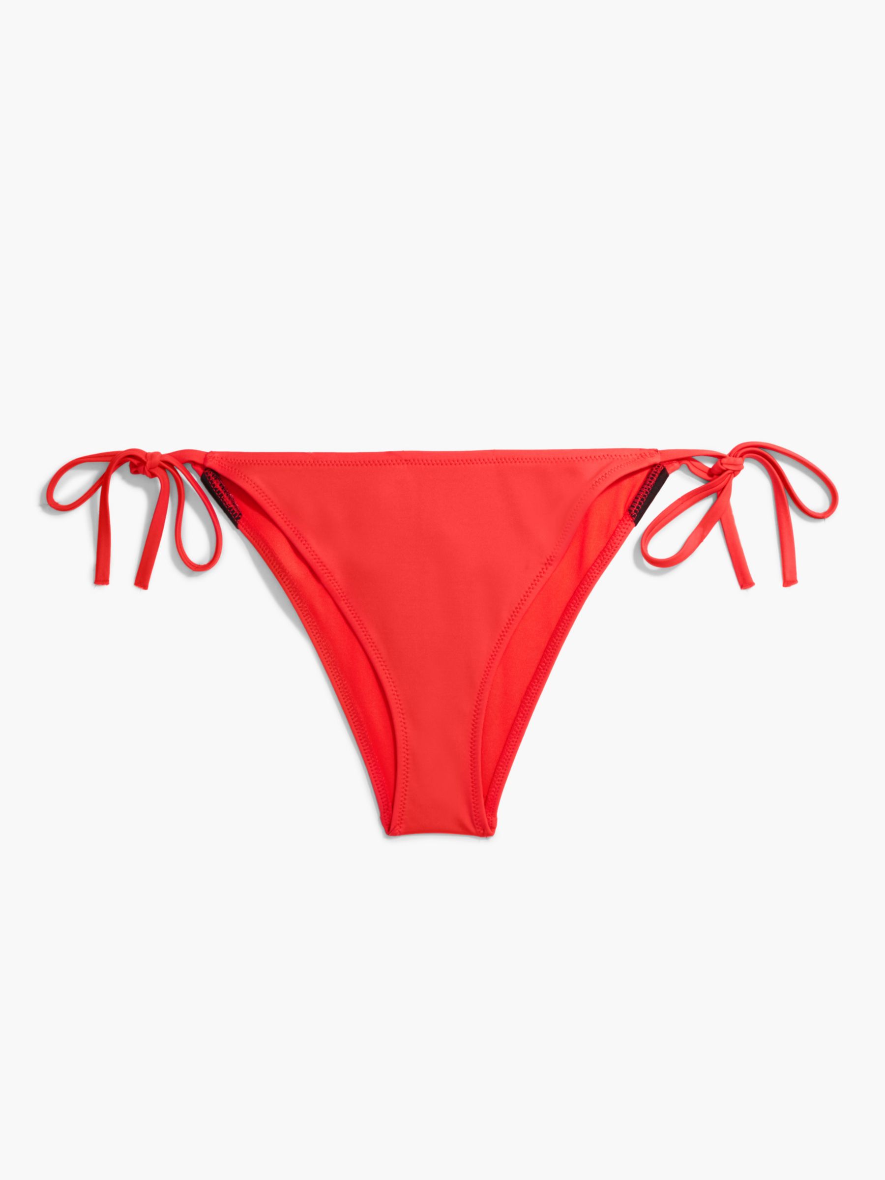 Calvin Klein String Side Tie Bikini Brief, Bright Vermillion, L
