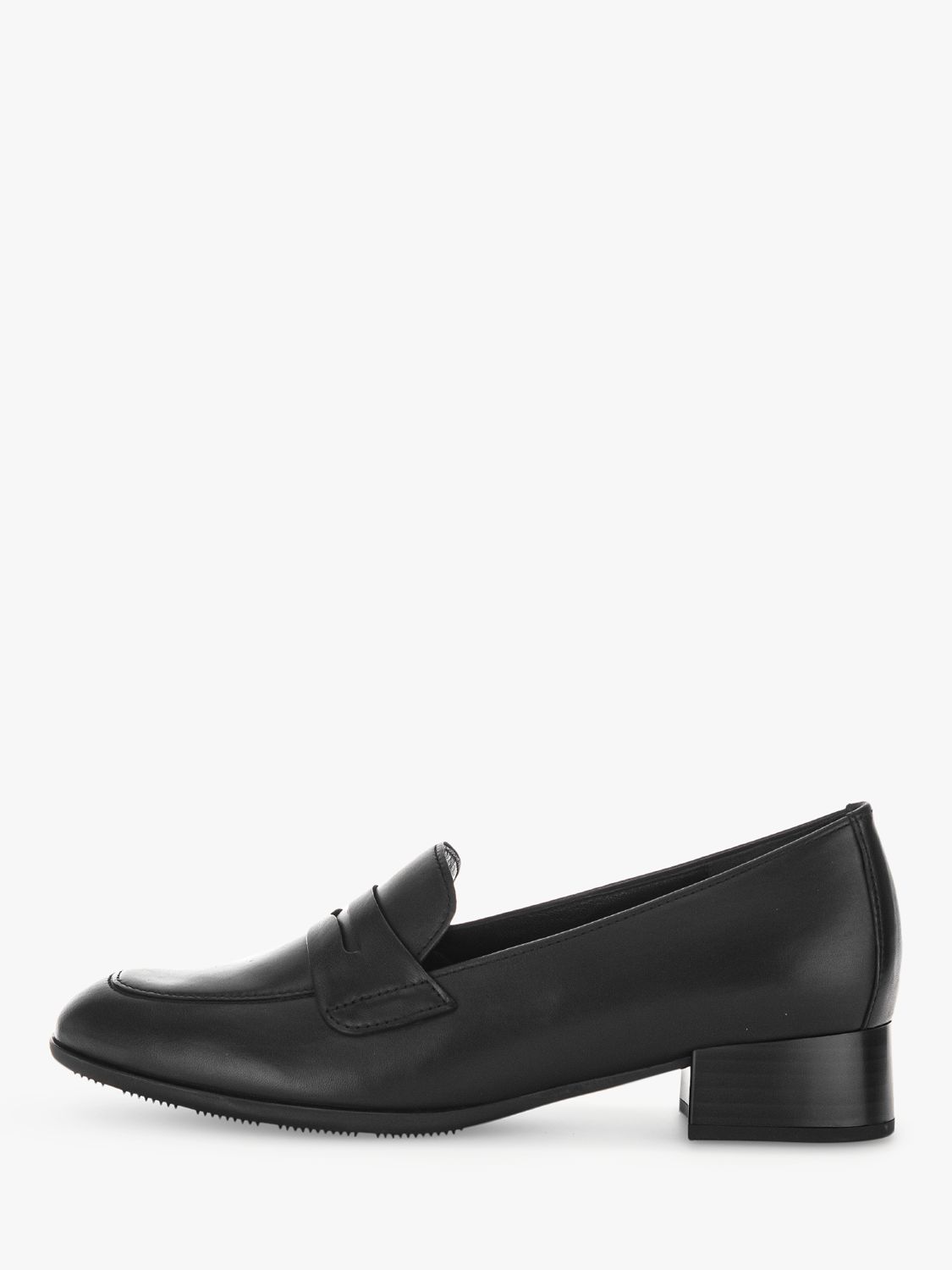 Gabor Right Leather Loafers, Black