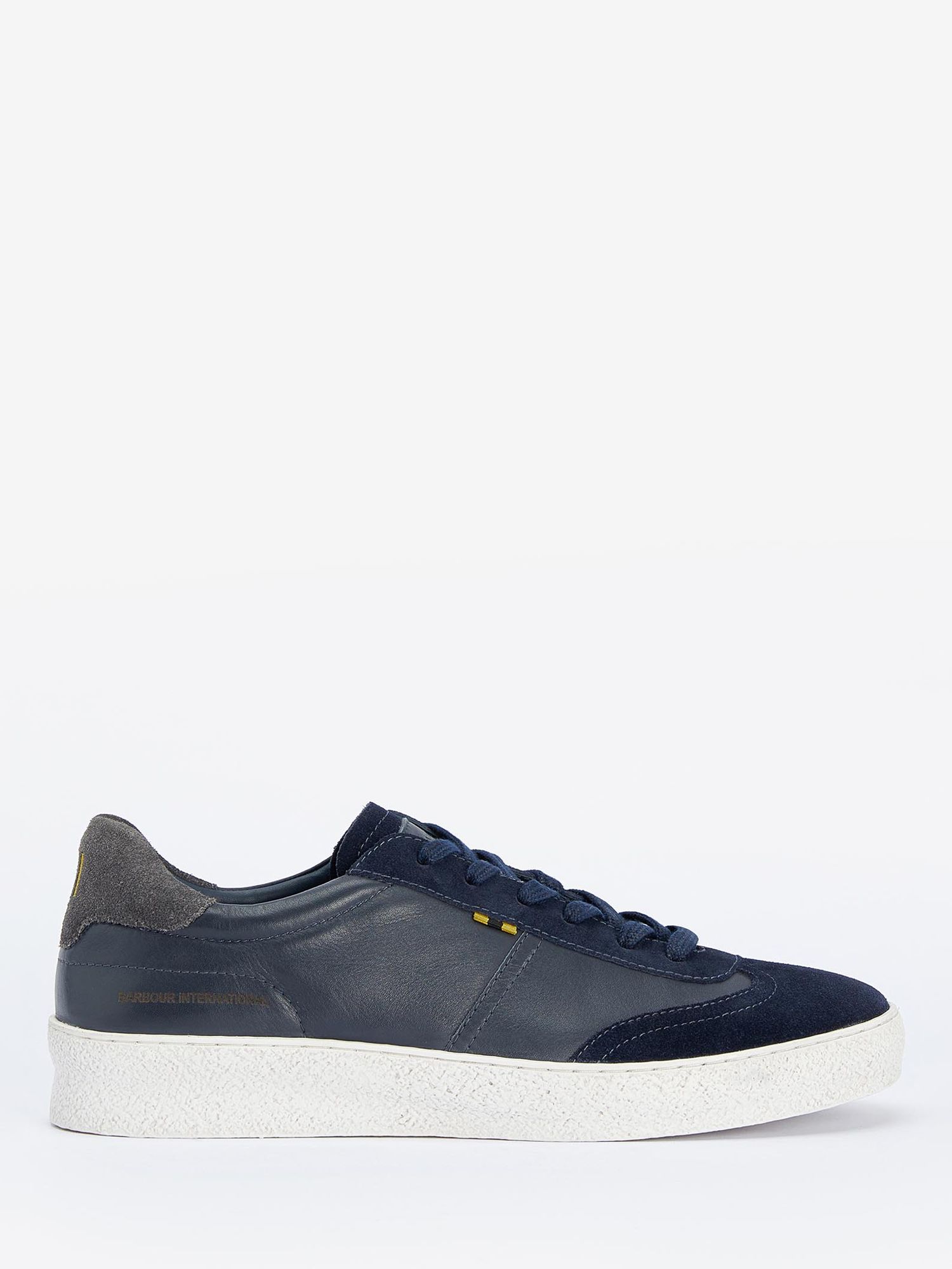 Barbour International Felix Leather Lace Up Trainers, Navy