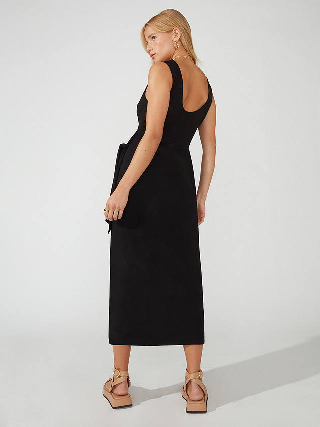 Ro&Zo Jersey Wrap Skirt Dress, Black