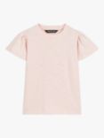 Whistles Kids' Frill Sleeve Plain Top, Pink
