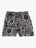 Whistles Kids' Sunman Sunny Linen Blend Shorts, Black/Multi
