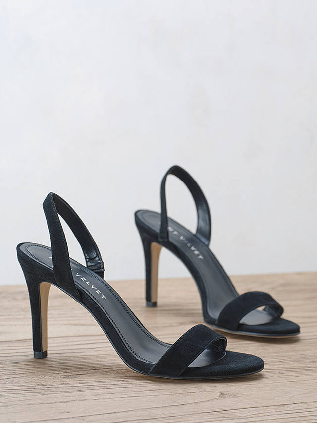 Mint Velvet Amara Stiletto Heel Sandals, Black Black