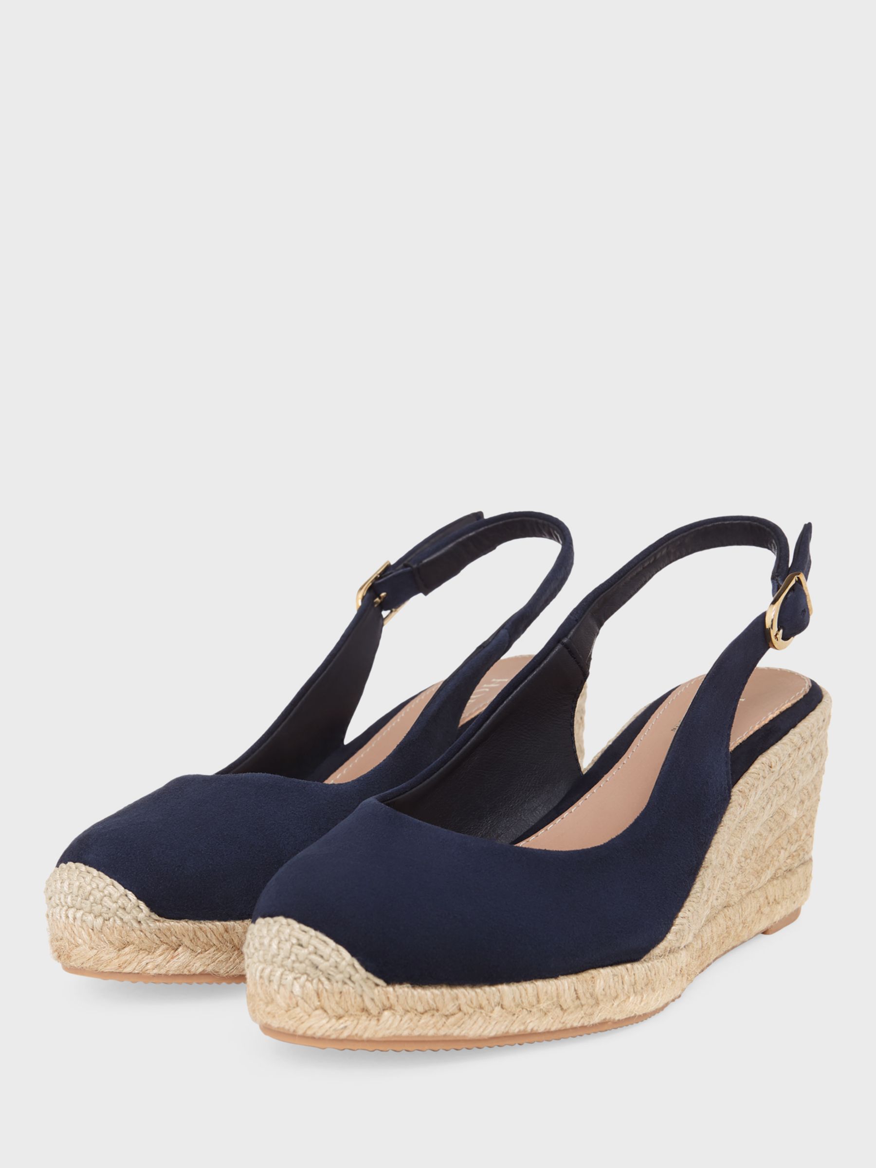 Hobbs Eve Suede Espadrille Sandals, Navy at John Lewis & Partners