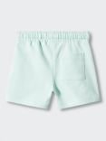 Mango Kids' Playa Turtle Drawstring Shorts, Aqua