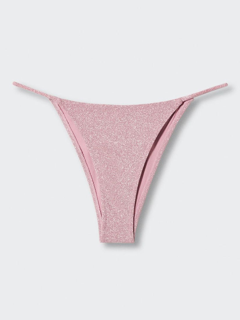 Mango Mani Metallic Bikini Bottoms, Pink, L