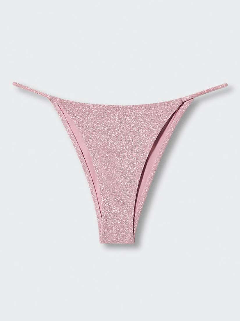 Buy Mango Mani Metallic Bikini Bottoms, Pink Online at johnlewis.com