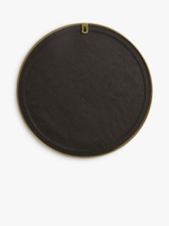 John Lewis Scandi Metal Round Mirror, Gold, 50cm