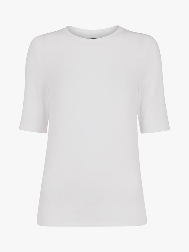Whistles Essential Ribbed T-Shirt, White