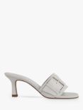 Whistles Adella Leather Buckle Mule Sandals, Stone