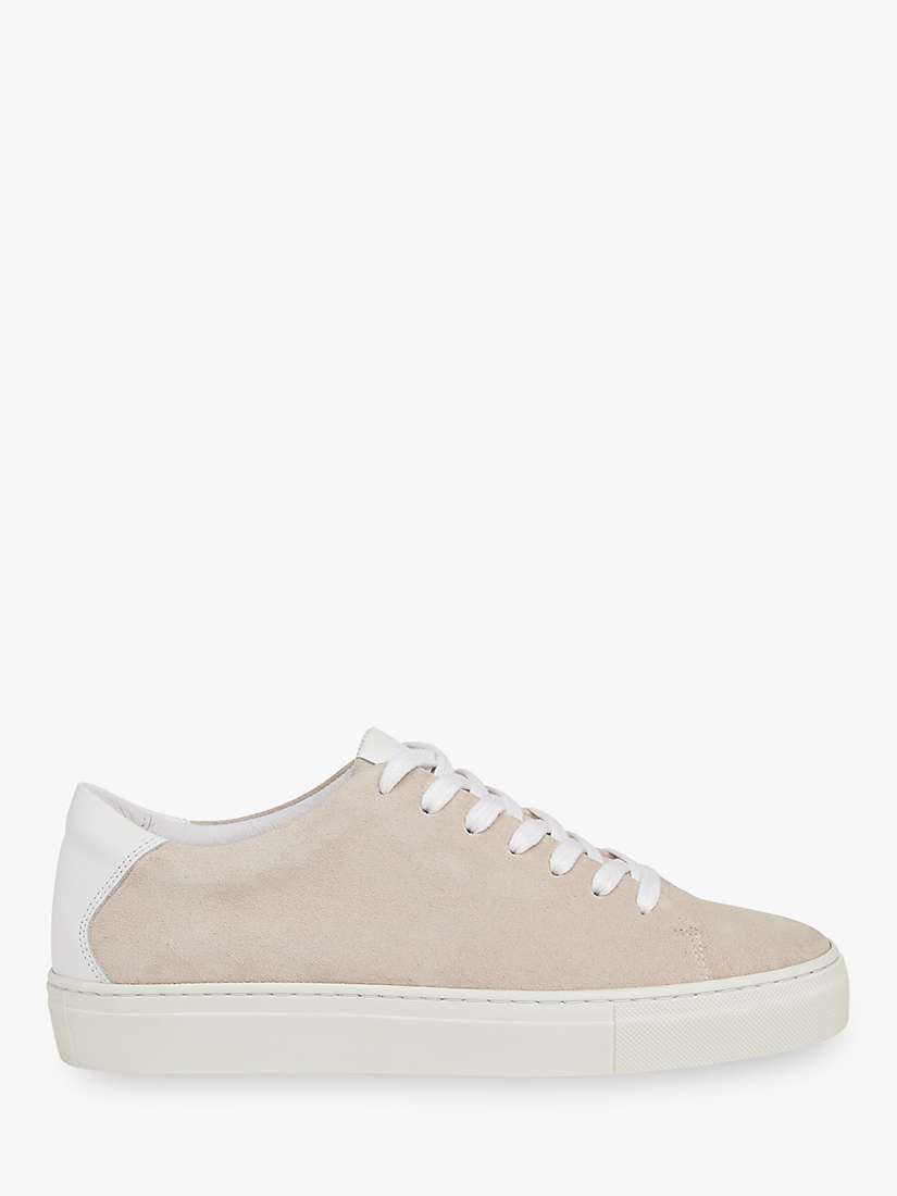Buy Whistles Raife Minimal Leather Trainers, Grey Online at johnlewis.com