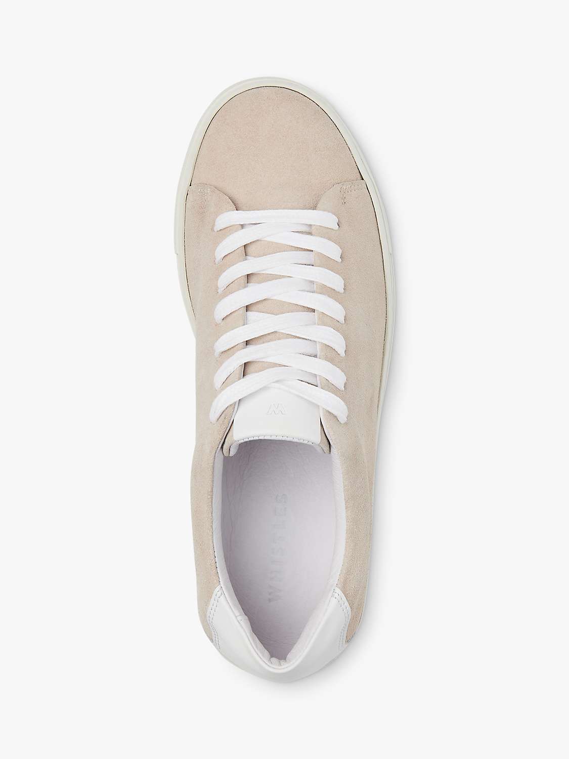 Buy Whistles Raife Minimal Leather Trainers, Grey Online at johnlewis.com
