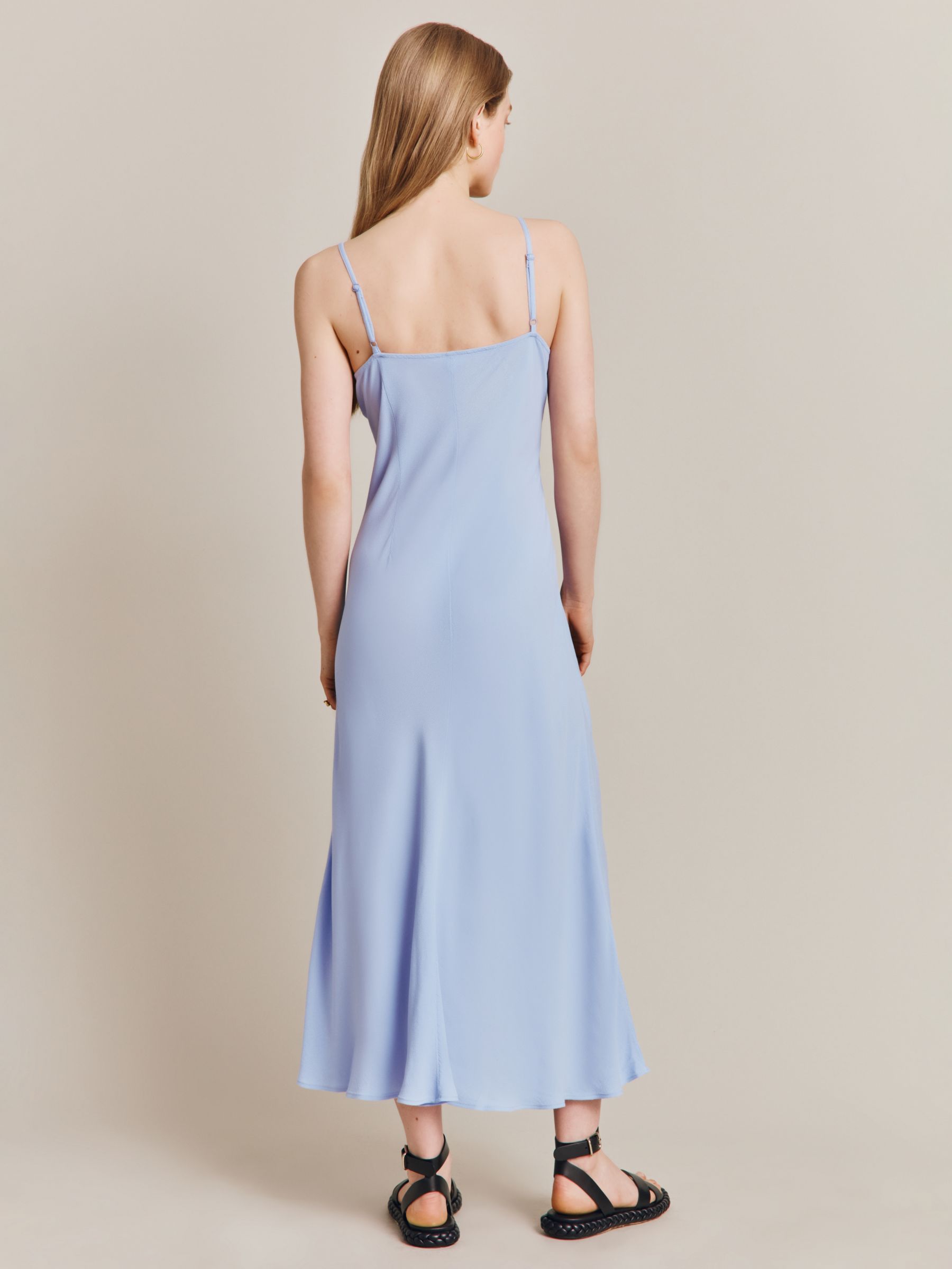 Ghost Sofia Crepe Slip Dress, Periwinkle at John Lewis & Partners