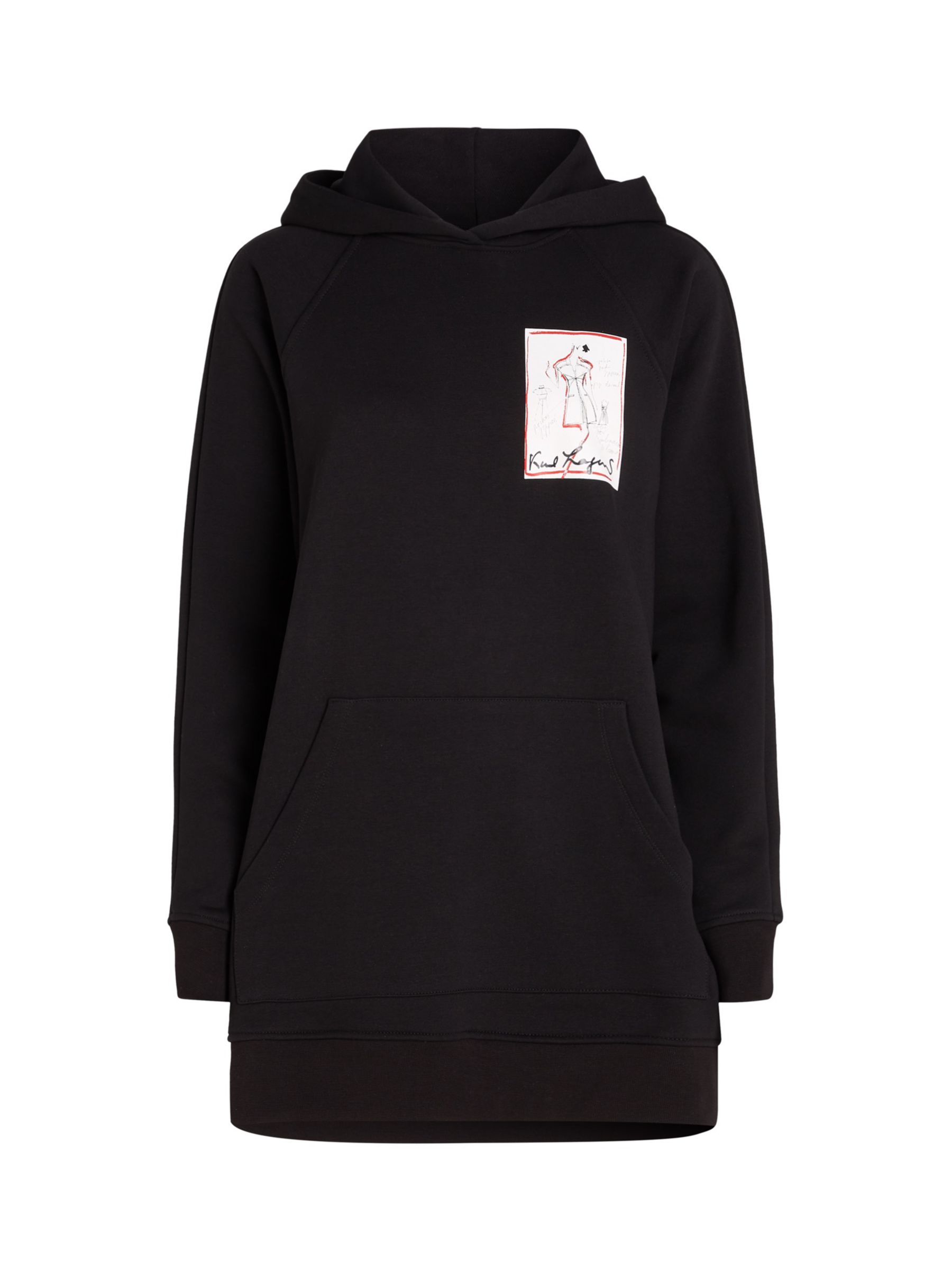 KARL LAGERFELD Karl Series Oversized Hoodie, Black, M